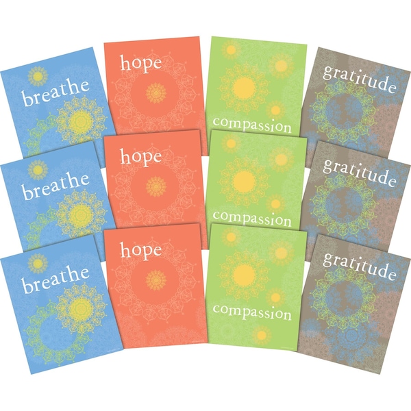 Barker Creek Mindfulness Art Prints Set, Thoughtfulness Collection, 12/Set 4199 - main
